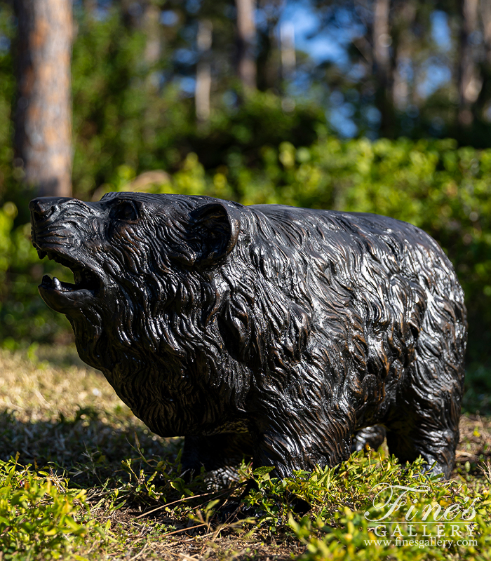 Bronze Statues  - Bronze Black Bear Statue - BS-244